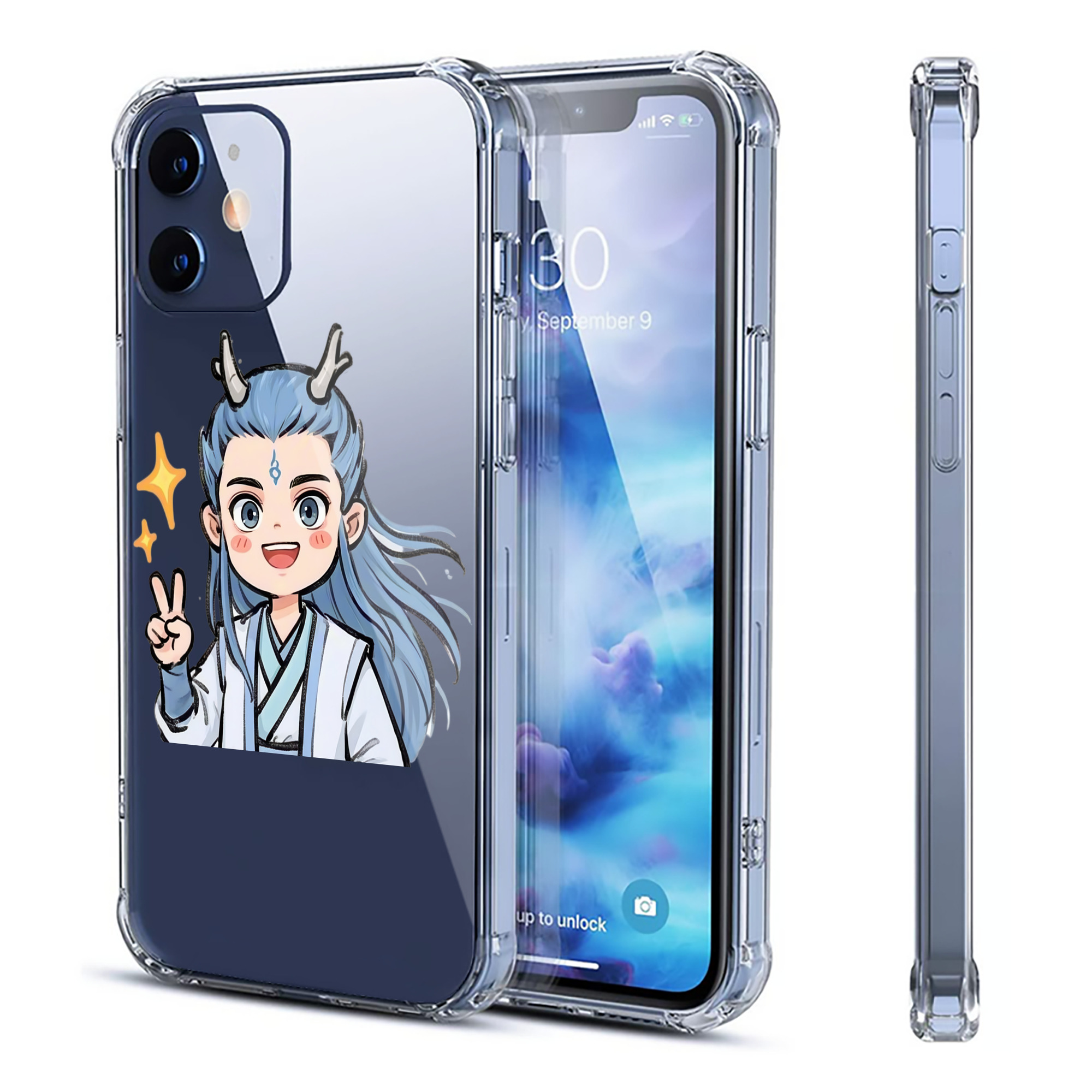 （画像用） Ne Zha 2 ナタ 魔童の大暴れ 【iPhone 12シリーズ対応】透明スマホケース（クリアソフトケース）